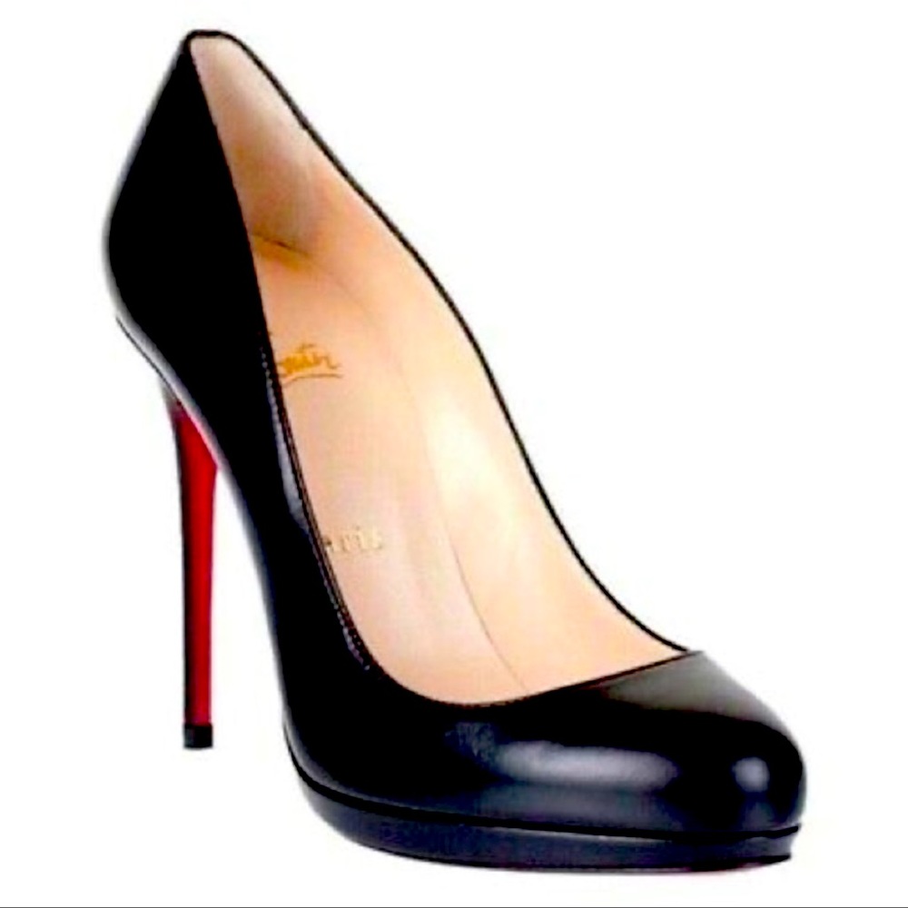 CL Neofilo 120mm Kid Napa Black leather platform pumps
